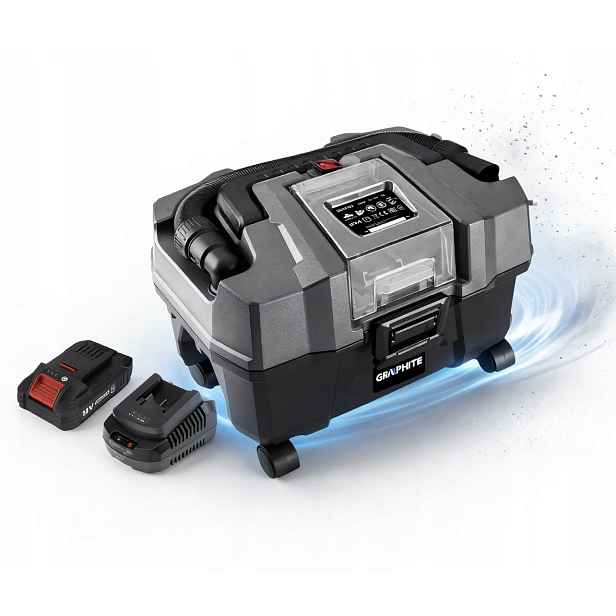 Graphite Vysavač 58GE105 18V Li-ion 10L Akumulátor 4AH Sada