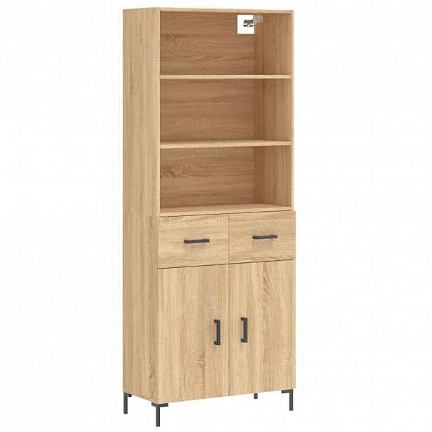 vidaXL Skříň highboard dub sonoma 69,5 x 34 x 180 cm kompozitní dřevo