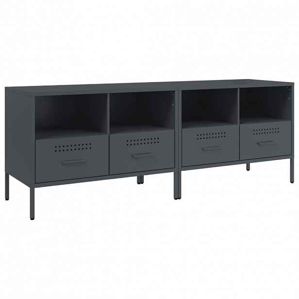 vidaXL TV skříňky 2 ks antracitové 68 x 39 x 50,5 cm ocel