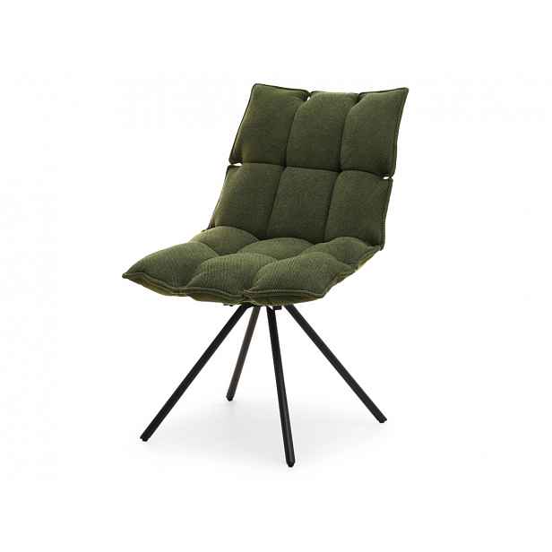 Designová otočná židle CALIDO - zelená / černá