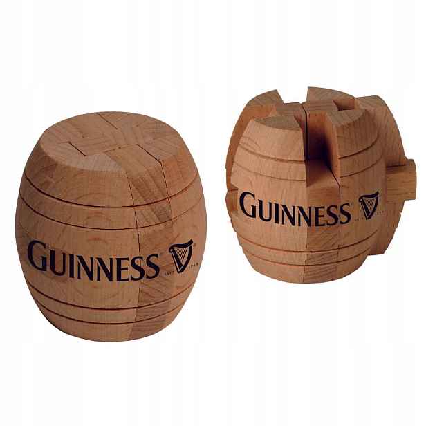 Guinness Puzzle 3D Wooden Game dřevěná skládačka Barrel A10
