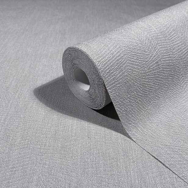 Šedá Tapeta Do Obývacího Pokoje, Minimalistický Lisovaný Vinylový Vzor, Tapeta
