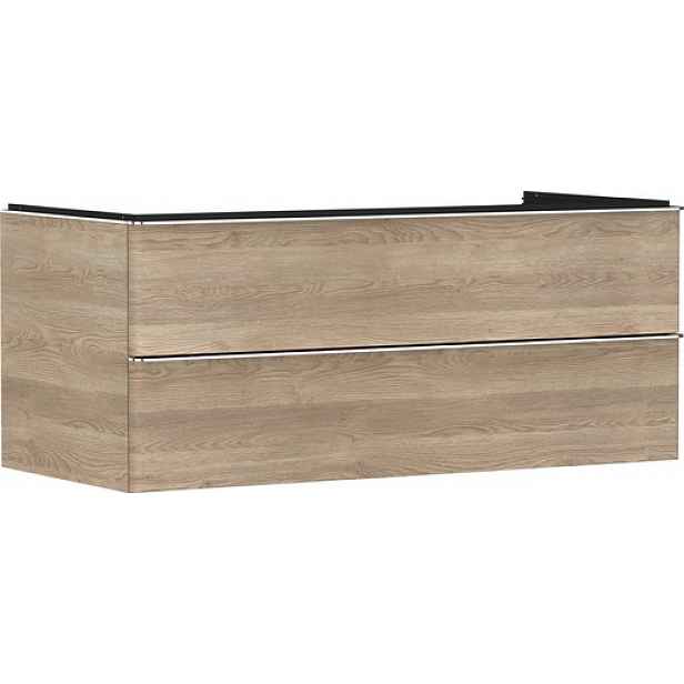 Skříňka pod umyvadlo pod desku Hansgrohe Xelu Q 118x49,5x55 cm přírodní dub 54084000