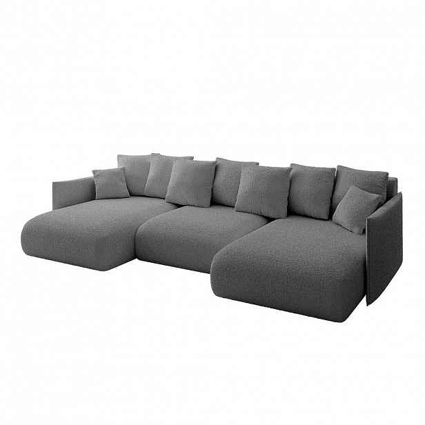 ALTDECOR SEDACÍ SOUPRAVA s funkcí lůžka a úložným prostorem ONESK-U 317x177x72 šedá buklé
