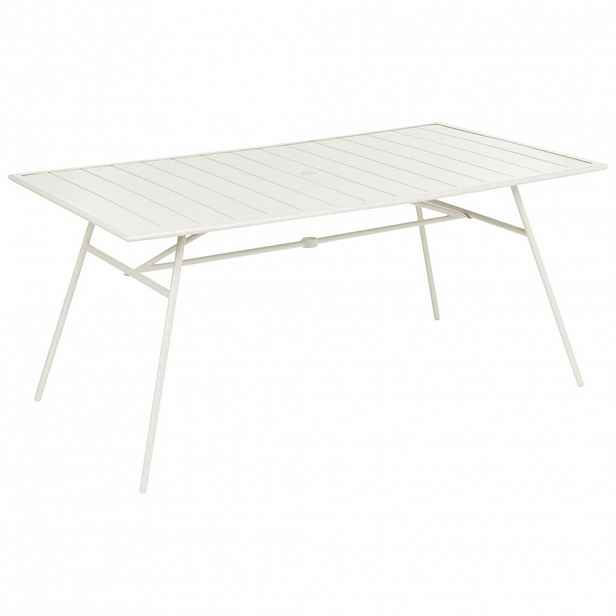 Beliani ZAHRADNÍ STŮL 160/90 cm Kov Světle béžový Terenzo