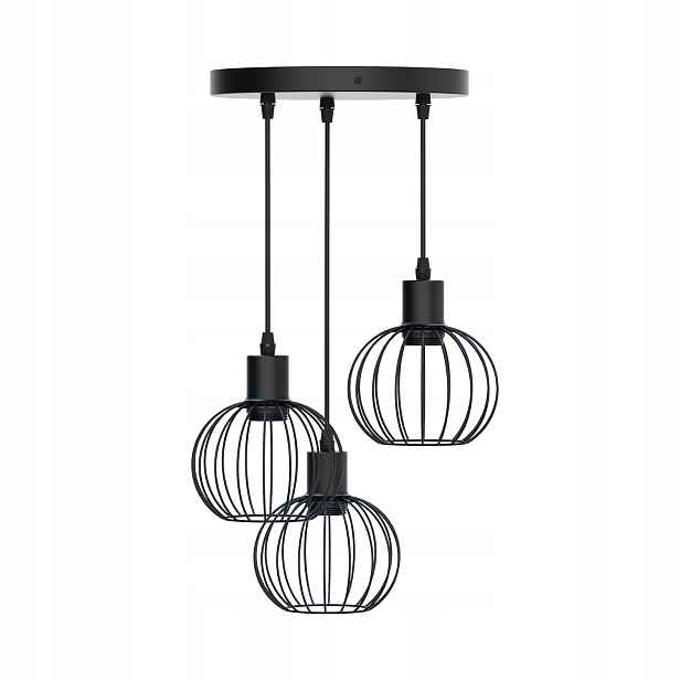 Metalová Závěsná Lampa 3 x E27
