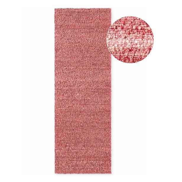 Tmavě růžový ručně tkaný běhoun z materiálu bouclé 80x200 cm Notting Hill Portobello – Ted Baker