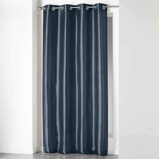 Tmavě modrý závěs z mikrosaténu 140x240 cm Shana – douceur d'intérieur