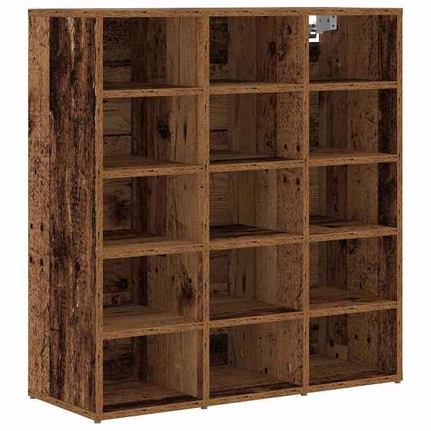 vidaXL Skříň na obuv 77,5 x 30 x 83,5 cm Kompozitní dřevo Staré dřevo