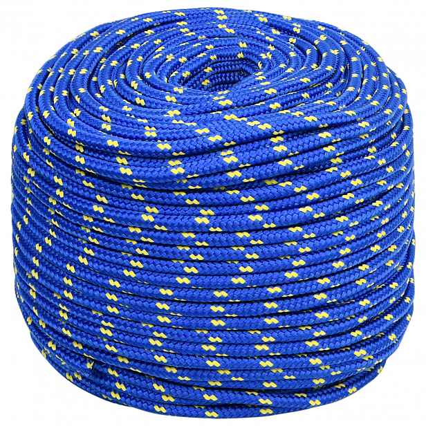 vidaXL Víceúčelové užitkové lano 6 mm 50 m Modrá PP