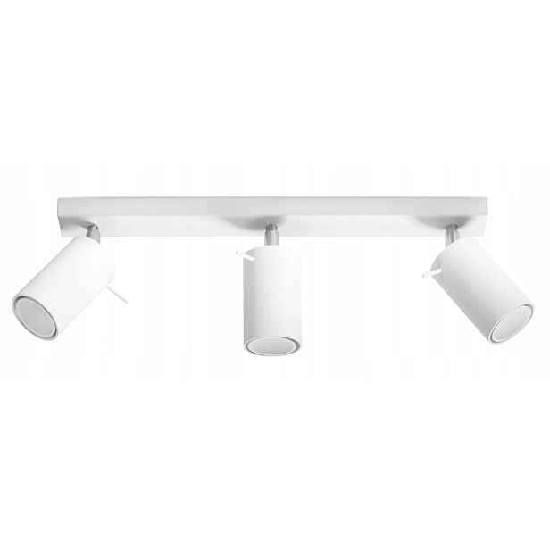 Sollux Lighting Stropní svítidlo bílé 3 otočné reflektory lišta 45 cm