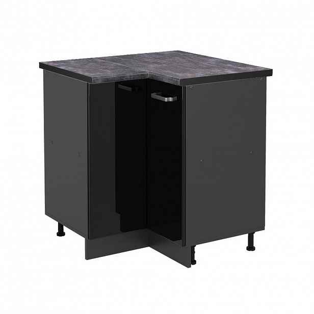 Vicco ROHOVÁ SKŘÍŇKA R-Line Černý vysoký lesk 75.6 cm , PD Antracit
