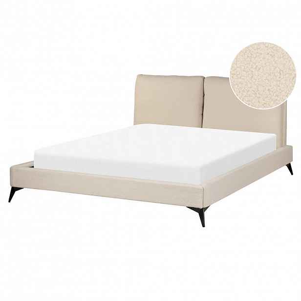 Beliani ČALOUNĚNÁ POSTEL 160/200 cm Světlá Béžová Melle
