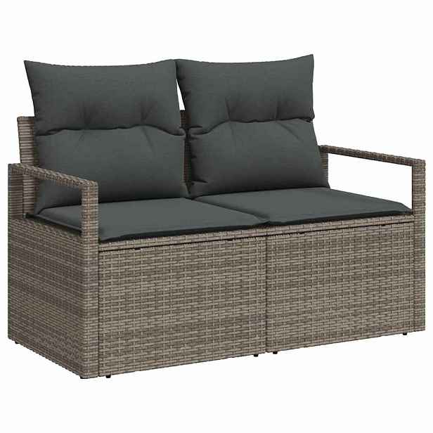 vidaXL Zahradní sofa s polštářem 120 x 62 x 69 cm polyratan