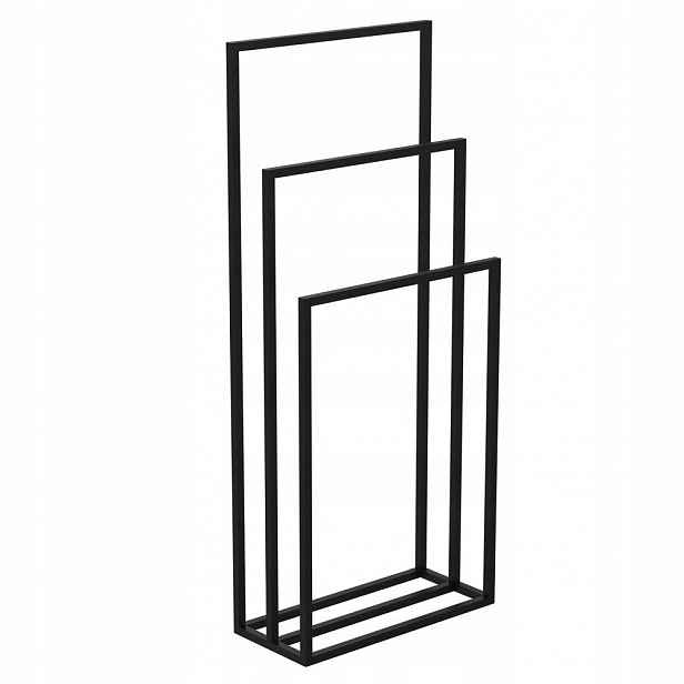 Černý stojanový věšák na 3 ručníky Bathroom Organization 9900 Luminex