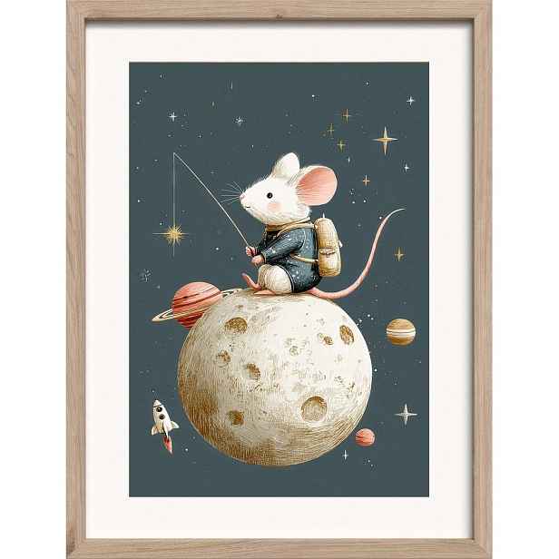 Dětský obrázek 30x40 cm Astro Mouse – Styler