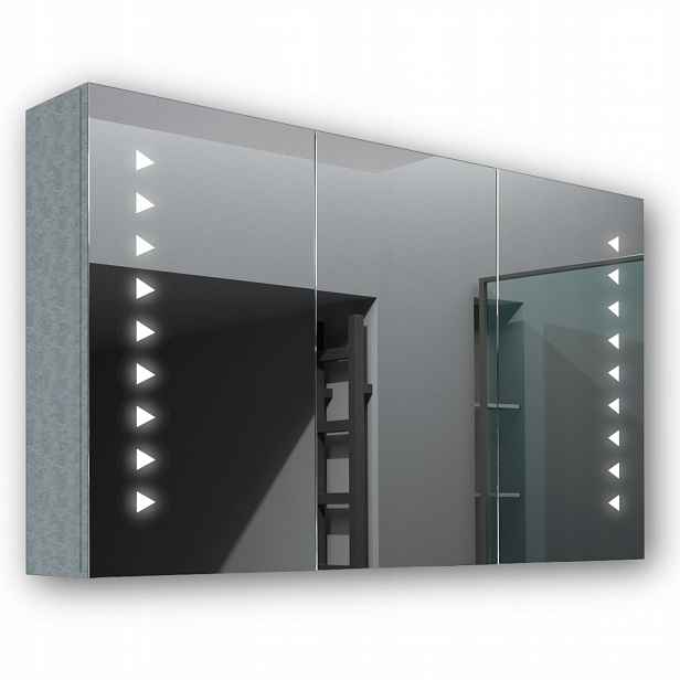 Dřevěná skříňka 120x70 Led zrcadlo Neptun Beton