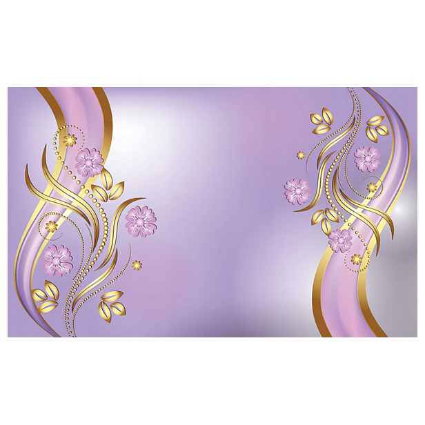 Fototapeta Lilie zlato-fialové ornamenty vinylová 254x184 lepidlo