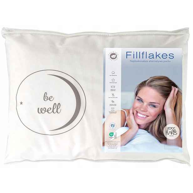 Polštář 70x80 Fillflakes antialergický, lehká, nadýchaná alternativa Peří