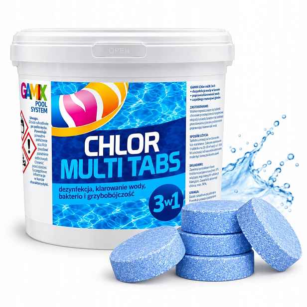 Stálá Dezinfekce Vody Chlorové Tablety Multi 3V1 3 Kg 200 G 15X200 G Bazén