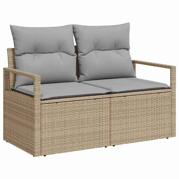 vidaXL Zahradní sofa s polštářem 120 x 62 x 69 cm polyratan