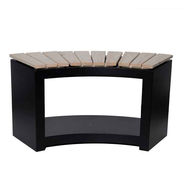 Černá zahradní lavice Curved – Esschert Design