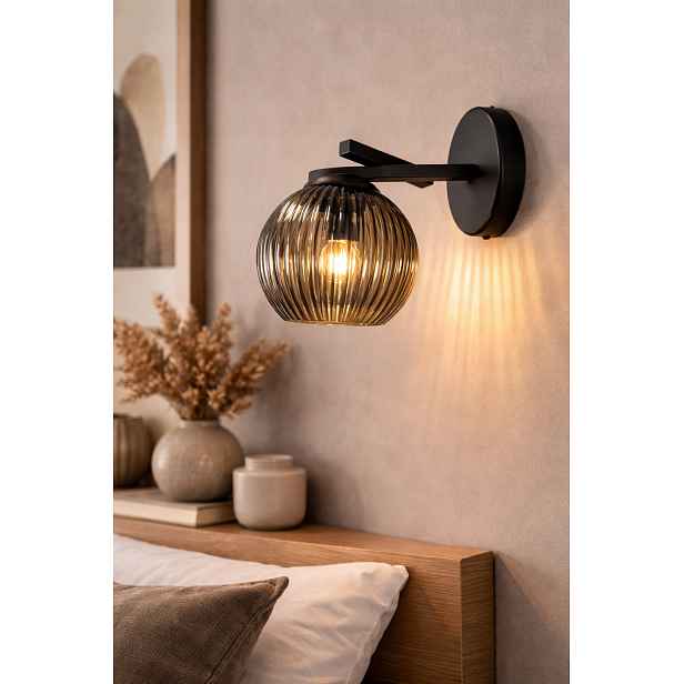 Euro-Lamp Nástěnná lampa Nexus Černá Stínidlo chrom tyč 1X60W Výrobce