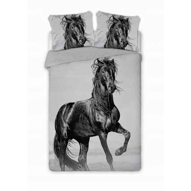 Povlečení 160x200 z perkálu, luxusní kůň mustang