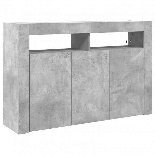 vidaXL Servírovací skříň Betonově šedá 116 x 30 x 75 cm