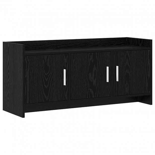 vidaXL Televizní skříň 102 x 33 x 47 cm Černý dub Kompozitní dřevo