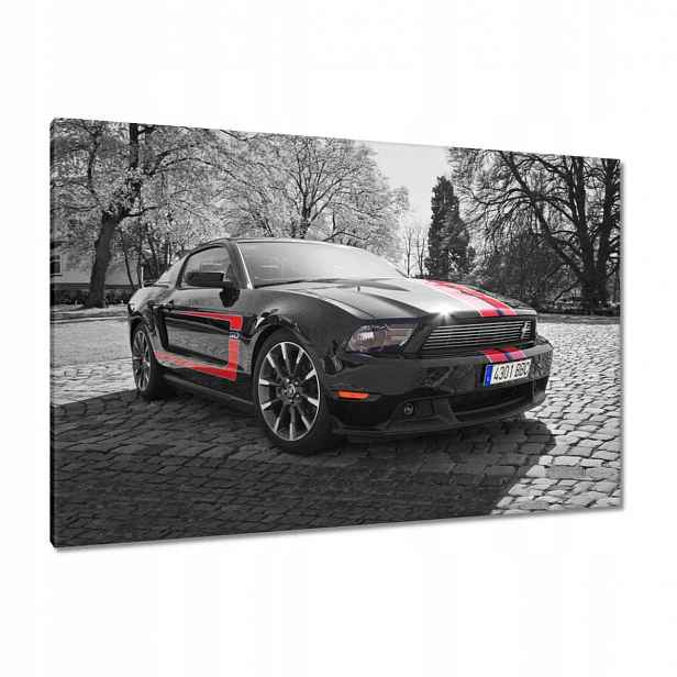 Obrazy 120x80 Černý Ford Mustang Usa