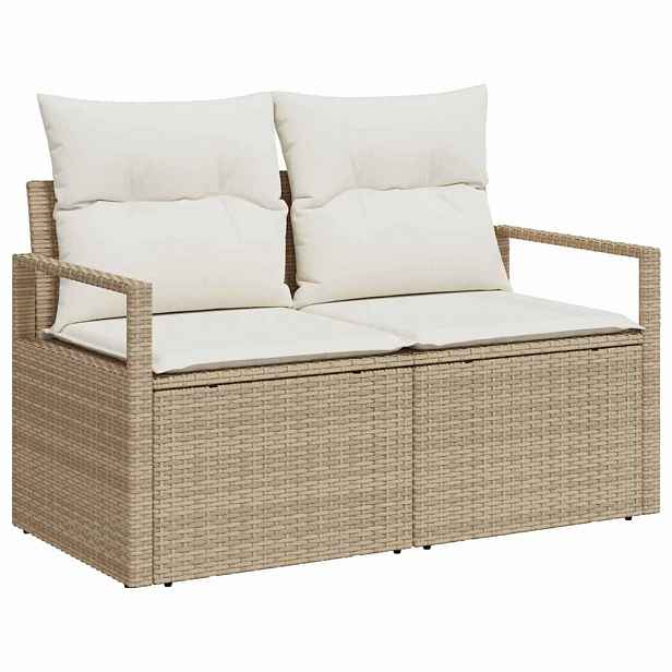 vidaXL Zahradní sofa s polštářem 120 x 62 x 69 cm polyratan