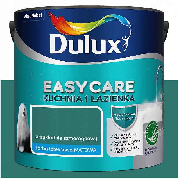 Barva Dulux EasyCare Kuchyně a koupelna Příkladně smaragdová 2,5L