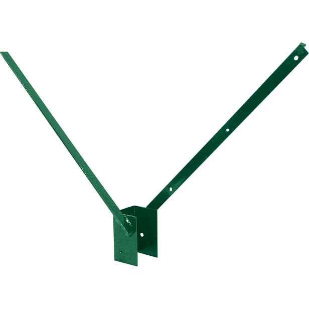Bavolet oboustranný tvaru V Pilodel Zn + PVC zelený na sloupek 60×40 mm