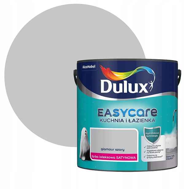 Dulux Easy Kuchyně Koupelna Glamour Šedá 2,5L Saténová Barva Na Stěny