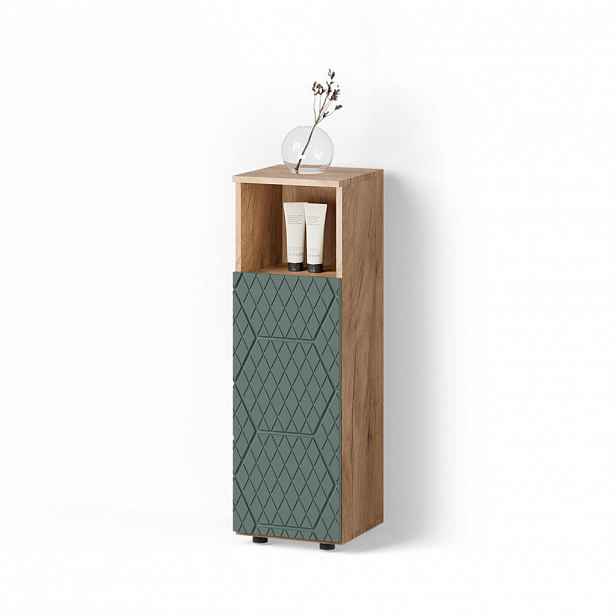 Livinity® MIDI SKŘÍŇKA Ronco Zelený/zlatý dub 30 x 95 cm