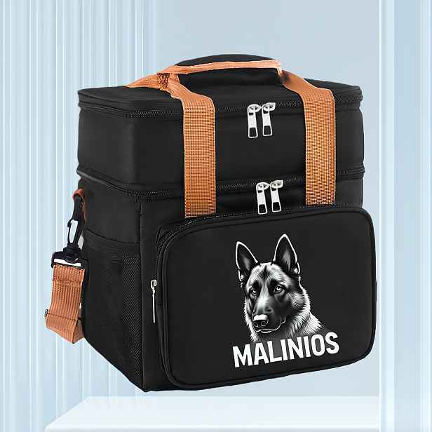TEMU 1 ks Belgický Malinois Taška na Oběd - Velkokapacitní taška z odolného oxfordského materiálu, přenosná pro dojíždění, camping a pikniky (bez