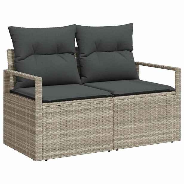 vidaXL Zahradní sofa s polštářem 120 x 62 x 69 cm polyratan