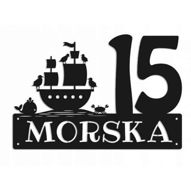 Číslo Na Dům 48 cm Tabule Adresa Ocel 2 mm Grafika 5668