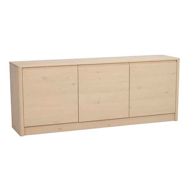 Komoda v dekoru dubu ve světle přírodní barvě 180x70x40 cm Melstone – Rowico