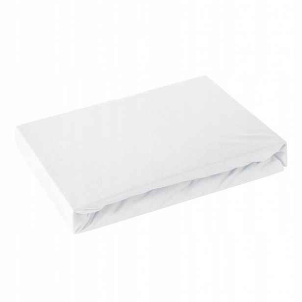 Prostěradlo jersey s gumičkou 240x220 bílé na vysokou matrace 30 cm 125 g/m2