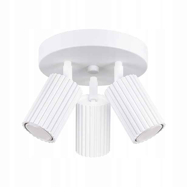 Sollux Lighting Stropní svítidlo Karbon bílá kulatá 19,5 cm 3xGU10 10W