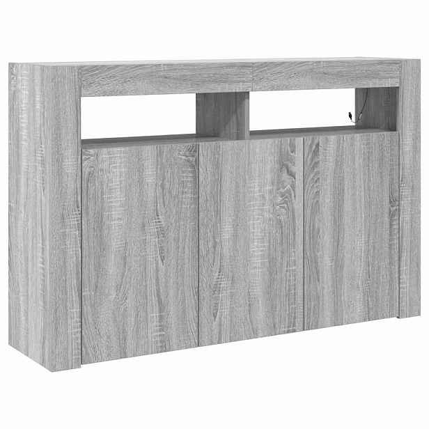 vidaXL Servírovací skříň Šedá Sonoma 116 x 30 x 75 cm Kompozitní dřevo