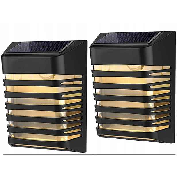 2X Venkovní Solární Led Lampa Pro Léto A Zimu S Soumrakovým Senzorem