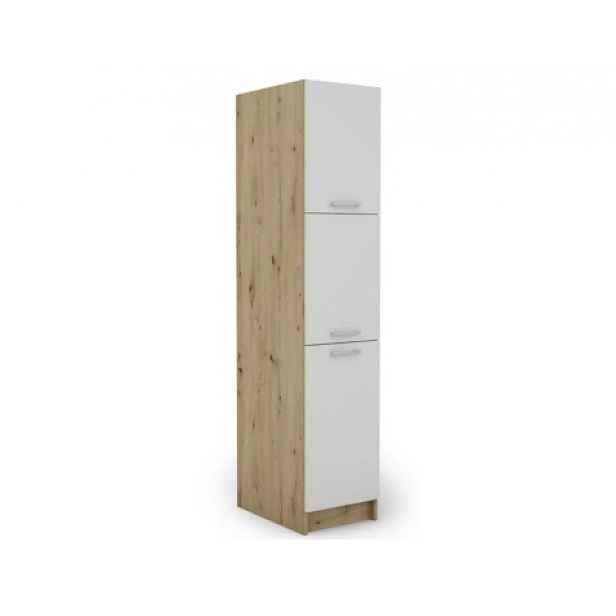 Vysoká kuchyňská skříň Irma S40.193, dub artisan/bílá