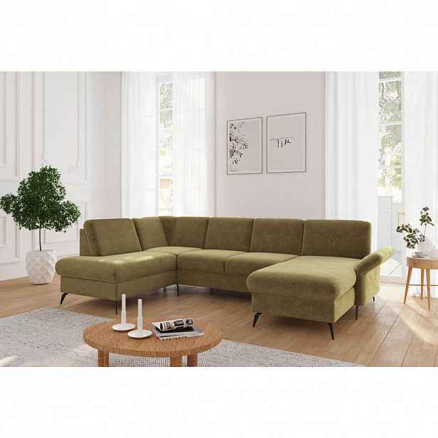 Sit & More SEDACÍ SOUPRAVA, textil, olivově zelená