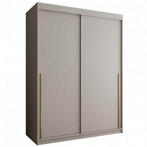 Home Collective ŠATNÍ SKŘÍŇ S POSUVNÝMI DVEŘMI 150 cm šířka, kašmírová se zlatým úchytem