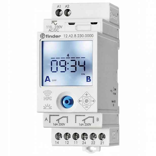 Týdenní hodinky Astro Nfc 2P 16A IP20 230V Ac/dc 12A282300000PAS
