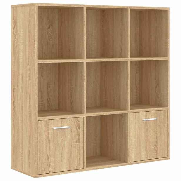 vidaXL Knihovna dub sonoma 98 x 30 x 98 cm kompozitní dřevo