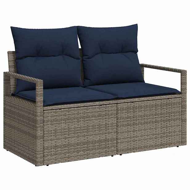 vidaXL Zahradní sofa s polštářem 120 x 62 x 69 cm polyratan